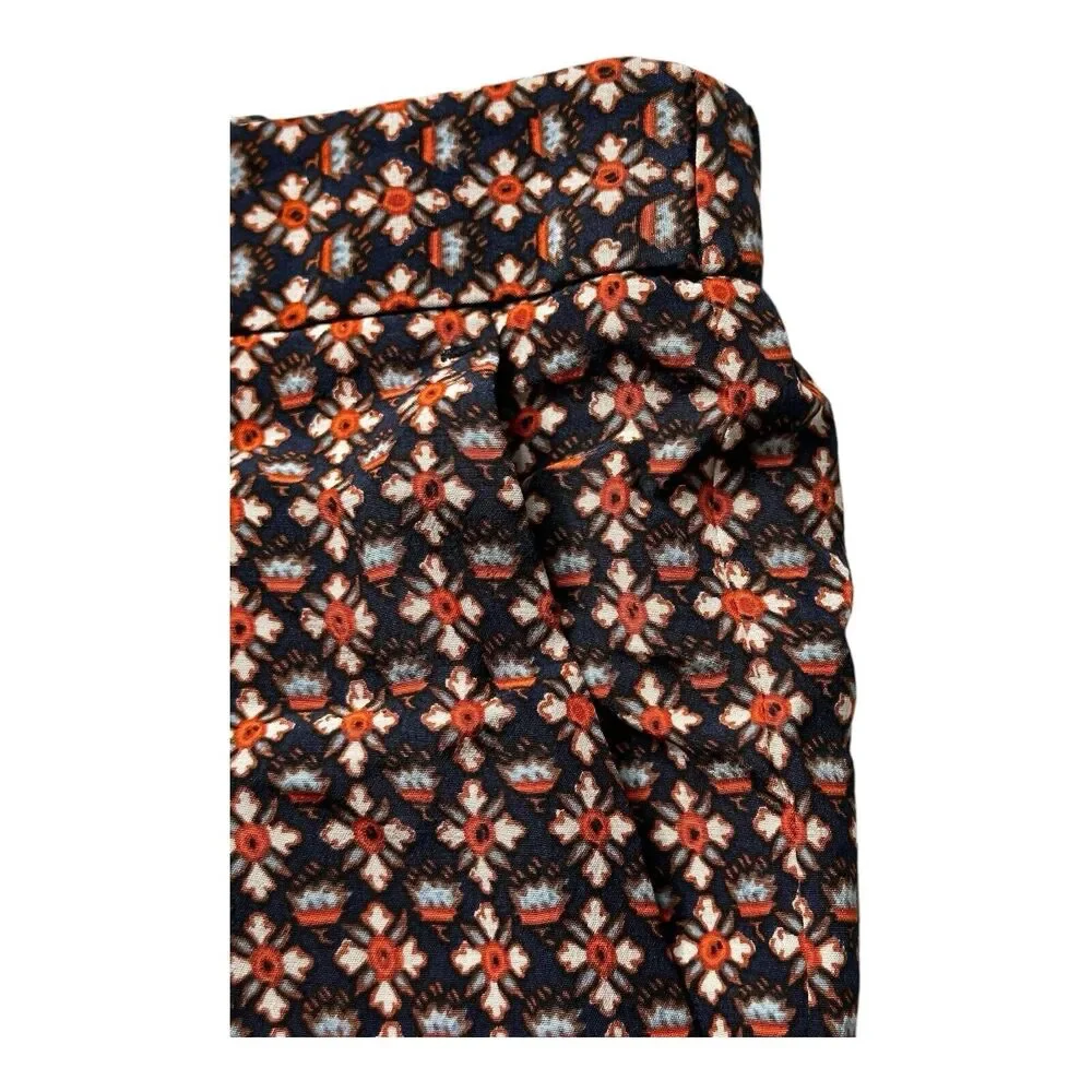 Tory Burch Women's Size 4 Elastic Waist Silk Summer Pants Floral Multicolor‎